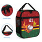 Custom Africa Cricket Zimbabwe Lunch Bag The Chevrons Cricket Ball Fire