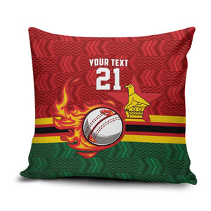 Custom Africa Cricket Zimbabwe Pillow Cover The Chevrons Cricket Ball Fire