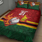 Custom Africa Cricket Zimbabwe Quilt Bed Set The Chevrons Cricket Ball Fire - African Pride