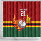 Custom Africa Cricket Zimbabwe Shower Curtain The Chevrons Cricket Ball Fire - African Pride