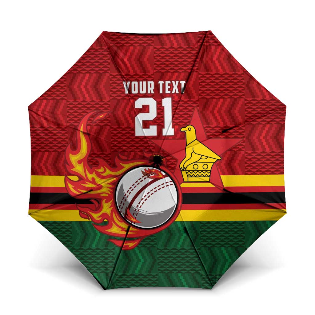 Custom Africa Cricket Zimbabwe Umbrella The Chevrons Cricket Ball Fire