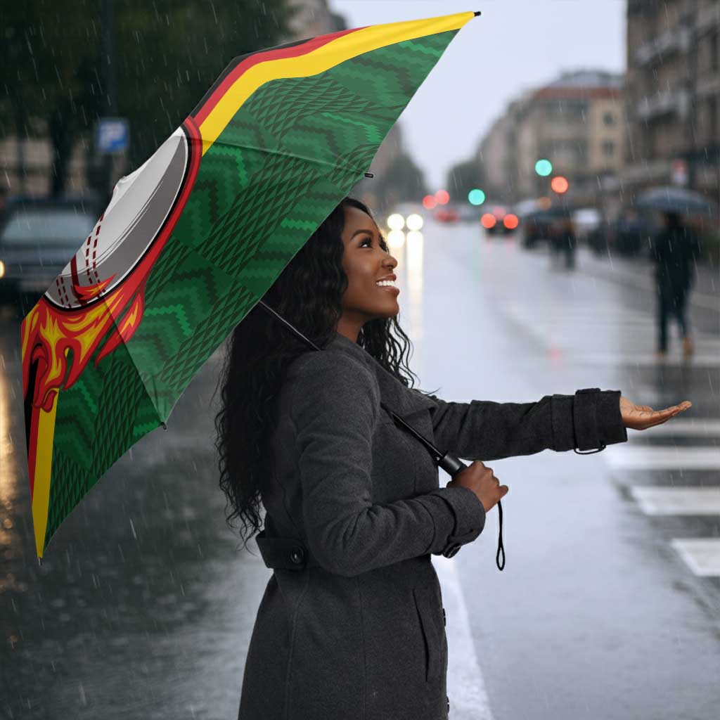 Custom Africa Cricket Zimbabwe Umbrella The Chevrons Cricket Ball Fire