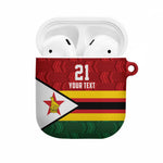 Custom Africa Cricket Zimbabwe AirPods Case Zimbabwean Pattern Flag Motif