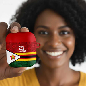 Custom Africa Cricket Zimbabwe AirPods Case Zimbabwean Pattern Flag Motif