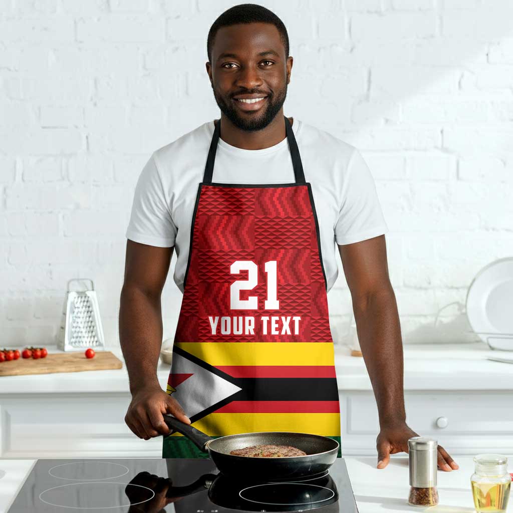 Custom Africa Cricket Zimbabwe Apron Zimbabwean Pattern Flag Motif
