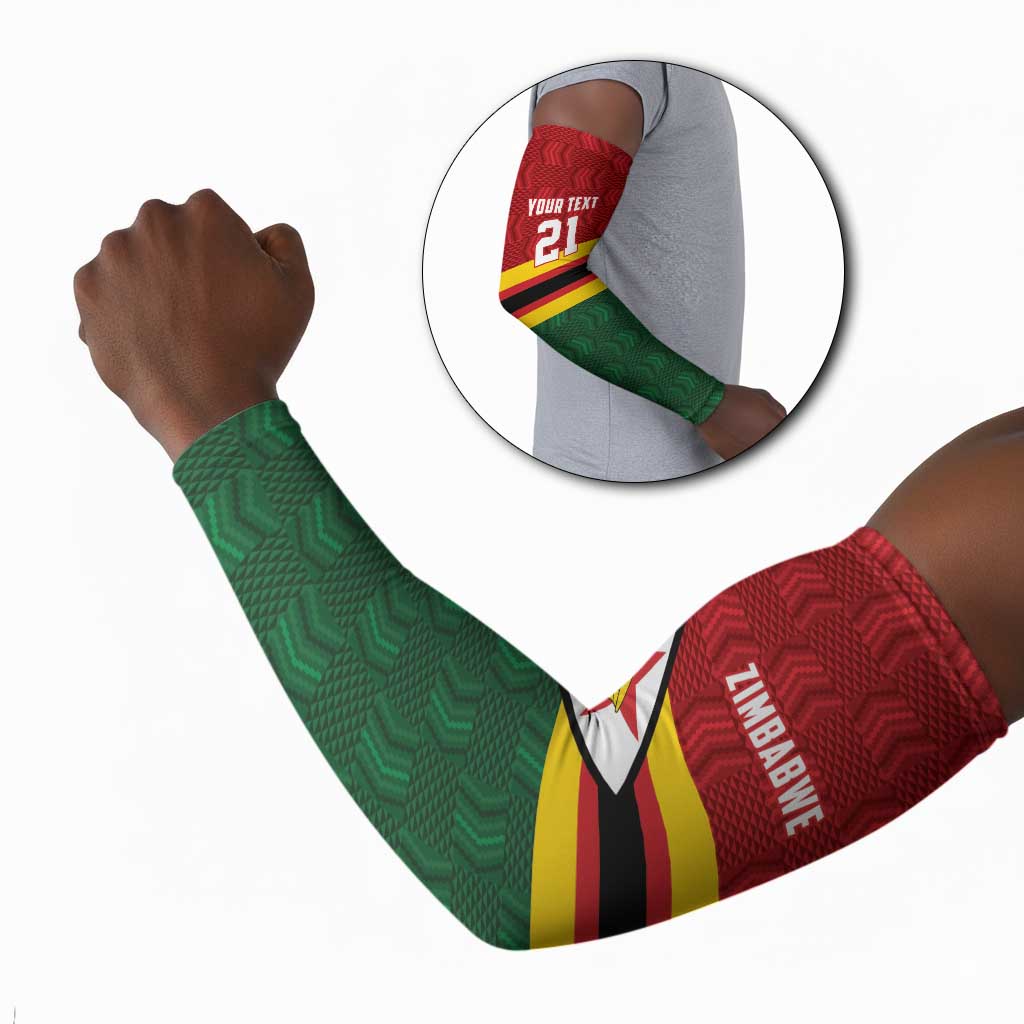 Custom Africa Cricket Zimbabwe Arm Sleeves Zimbabwean Pattern Flag Motif