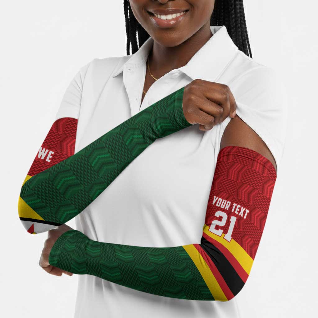 Custom Africa Cricket Zimbabwe Arm Sleeves Zimbabwean Pattern Flag Motif