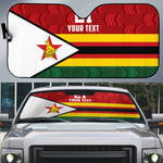 Custom Africa Cricket Zimbabwe Auto Sun Shade Zimbabwean Pattern Flag Motif