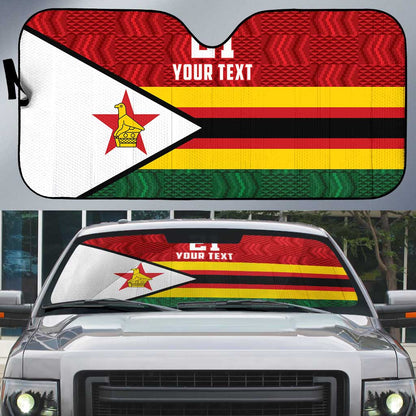 Custom Africa Cricket Zimbabwe Auto Sun Shade Zimbabwean Pattern Flag Motif