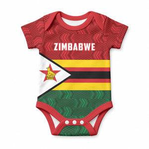 Custom Africa Cricket Zimbabwe Baby Onesie Zimbabwean Pattern Flag Motif