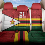 Custom Africa Cricket Zimbabwe Back Car Seat Cover Zimbabwean Pattern Flag Motif - African Pride