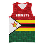 Custom Africa Cricket Zimbabwe Basketball Jersey Zimbabwean Pattern Flag Motif LT9