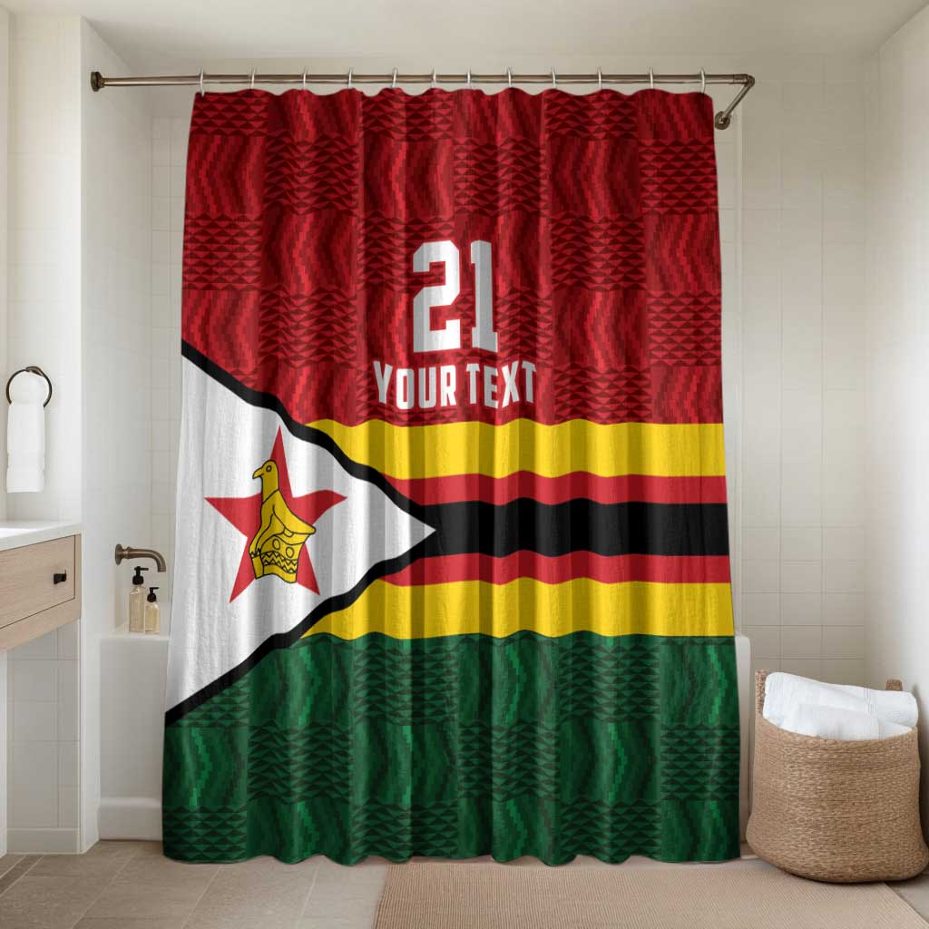 Custom Africa Cricket Zimbabwe Bathroom Set Zimbabwean Pattern Flag Motif