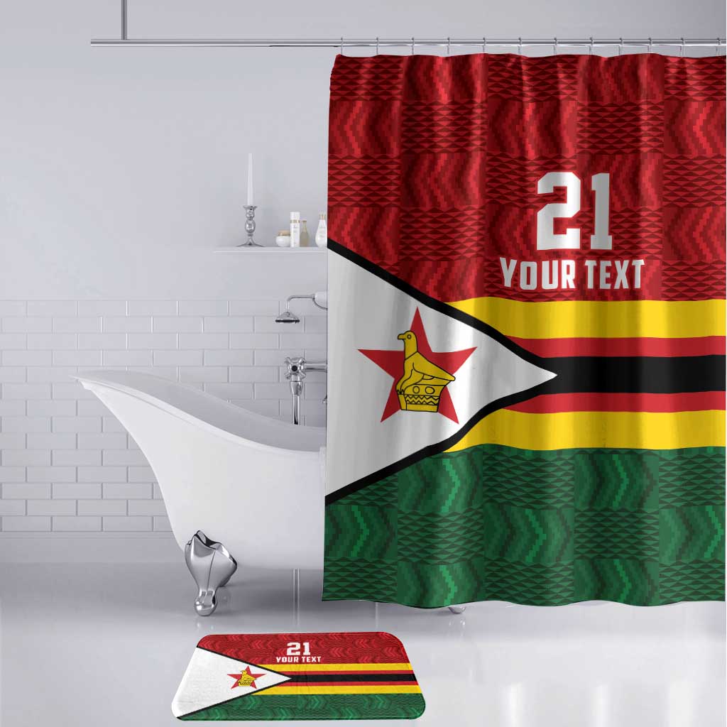 Custom Africa Cricket Zimbabwe Bathroom Set Zimbabwean Pattern Flag Motif