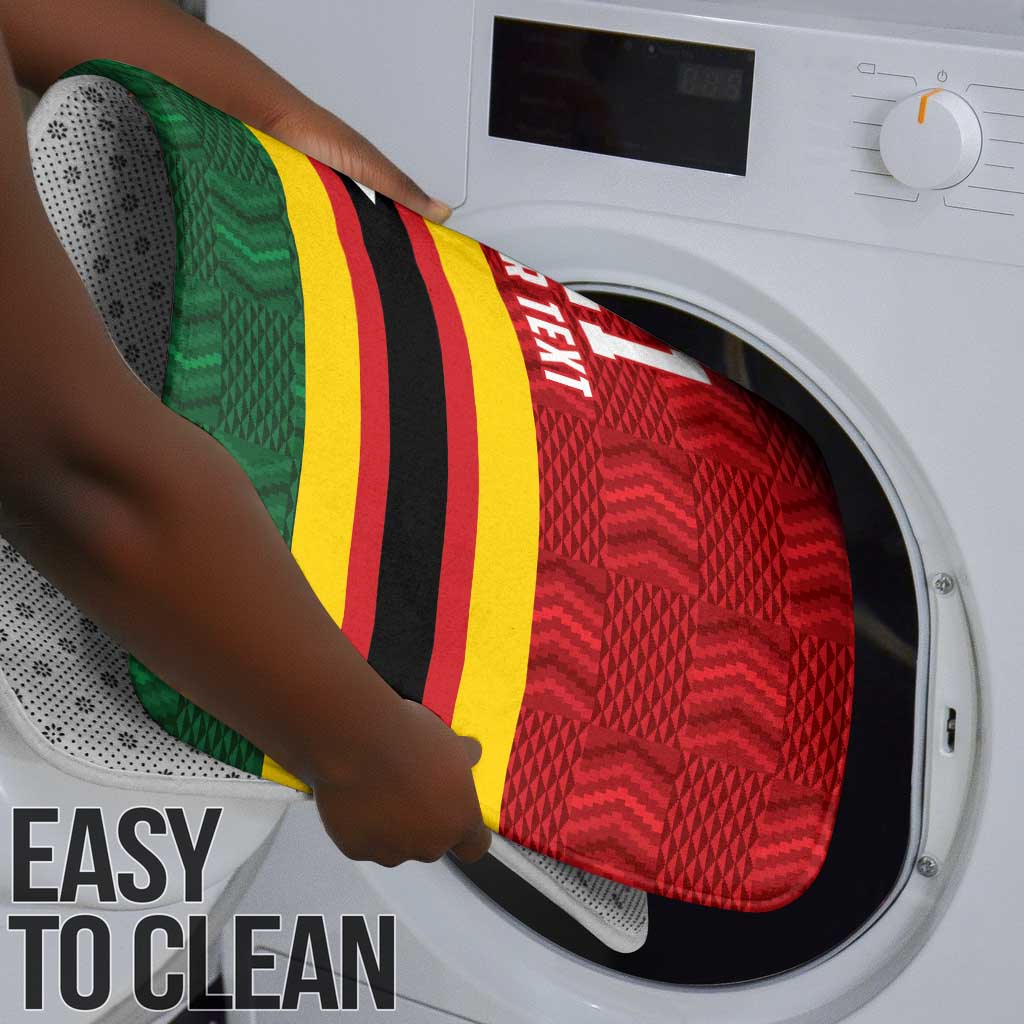 Custom Africa Cricket Zimbabwe Bathroom Set Zimbabwean Pattern Flag Motif