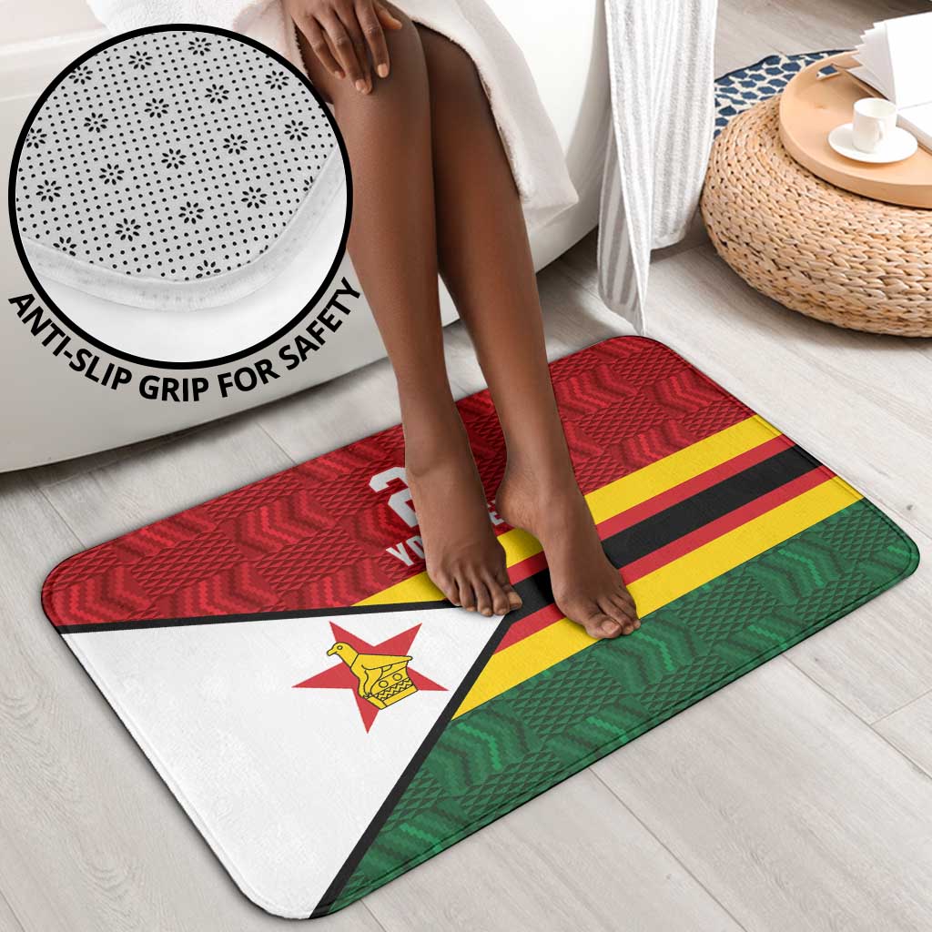 Custom Africa Cricket Zimbabwe Bathroom Set Zimbabwean Pattern Flag Motif