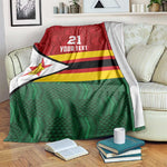 Custom Africa Cricket Zimbabwe Blanket Zimbabwean Pattern Flag Motif - African Pride