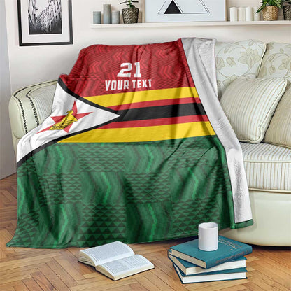 Custom Africa Cricket Zimbabwe Blanket Zimbabwean Pattern Flag Motif - African Pride
