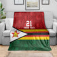 Custom Africa Cricket Zimbabwe Blanket Zimbabwean Pattern Flag Motif - African Pride