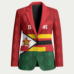 Custom Africa Cricket Zimbabwe Blazer Zimbabwean Pattern Flag Motif