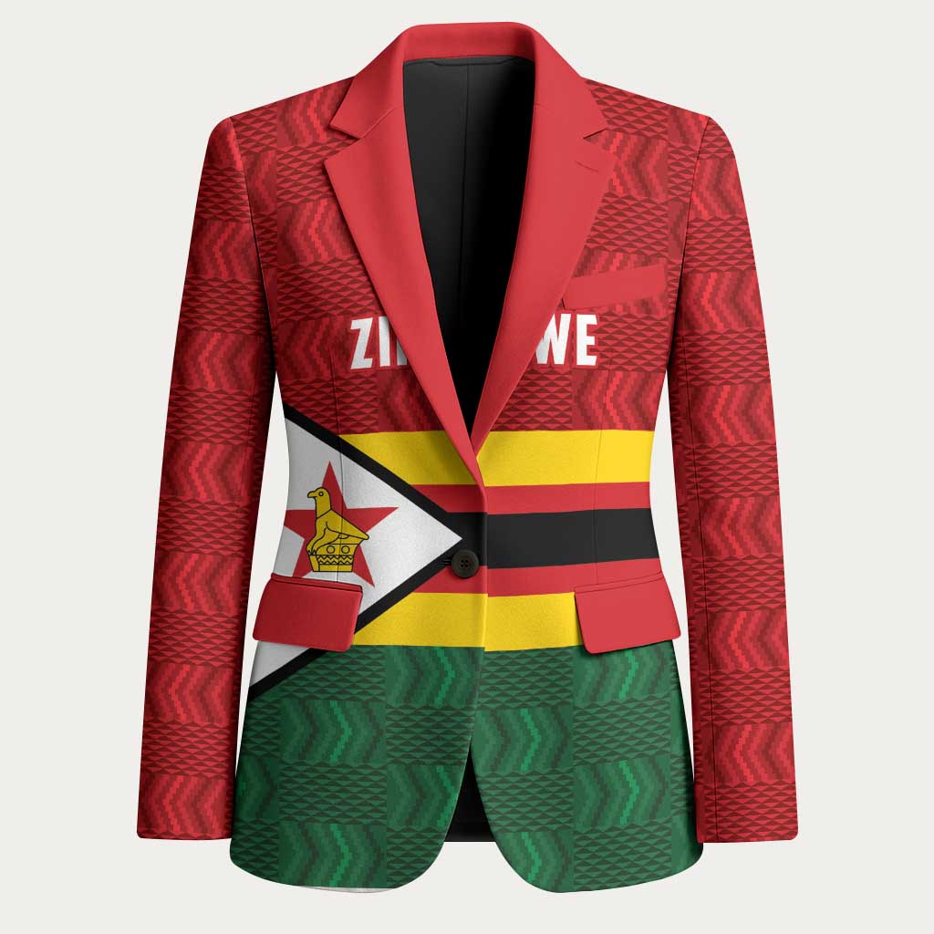 Custom Africa Cricket Zimbabwe Blazer Zimbabwean Pattern Flag Motif