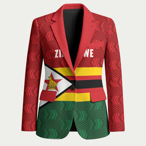 Custom Africa Cricket Zimbabwe Blazer Zimbabwean Pattern Flag Motif