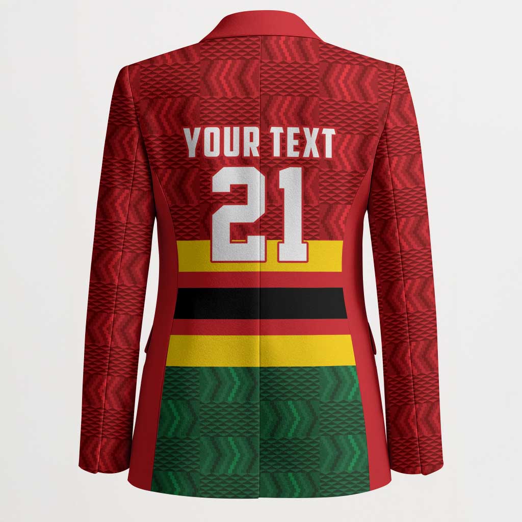 Custom Africa Cricket Zimbabwe Blazer Zimbabwean Pattern Flag Motif