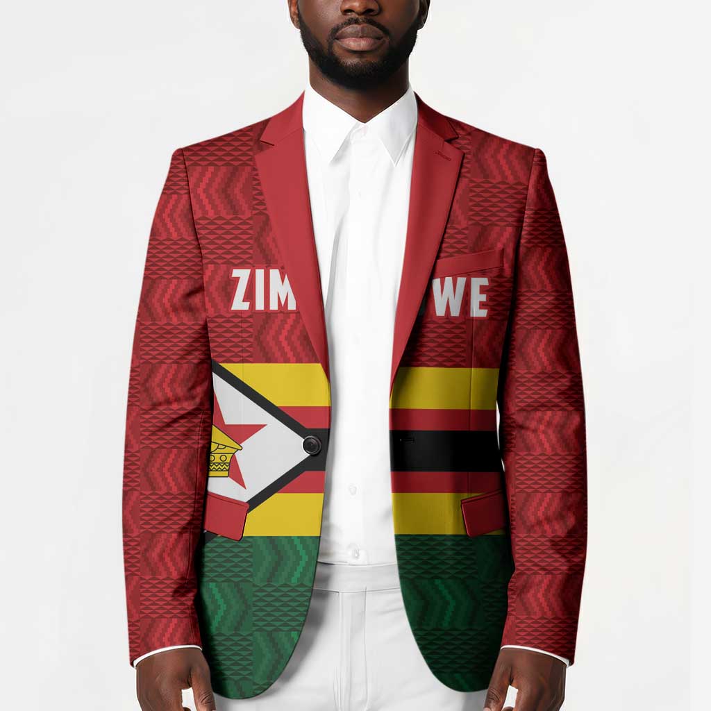 Custom Africa Cricket Zimbabwe Blazer Zimbabwean Pattern Flag Motif