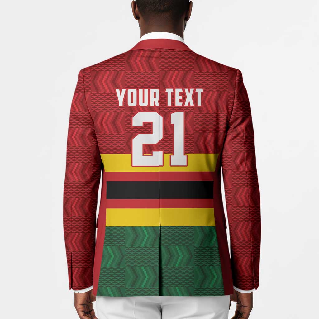 Custom Africa Cricket Zimbabwe Blazer Zimbabwean Pattern Flag Motif