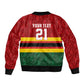 Custom Africa Cricket Zimbabwe Bomber Jacket Zimbabwean Pattern Flag Motif - African Pride