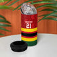 Custom Africa Cricket Zimbabwe 4 in 1 Can Cooler Tumbler Zimbabwean Pattern Flag Motif - African Pride