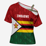 Custom Africa Cricket Zimbabwe Cross Shoulder Shirt Zimbabwean Pattern Flag Motif