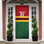 Custom Africa Cricket Zimbabwe Door Cover Zimbabwean Pattern Flag Motif