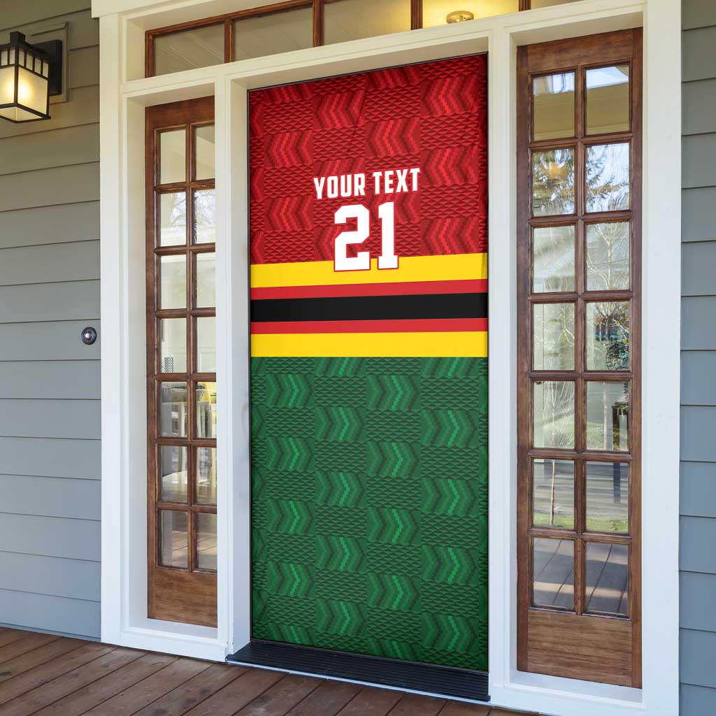 Custom Africa Cricket Zimbabwe Door Cover Zimbabwean Pattern Flag Motif