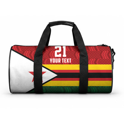 Custom Africa Cricket Zimbabwe Duffle Bag Zimbabwean Pattern Flag Motif