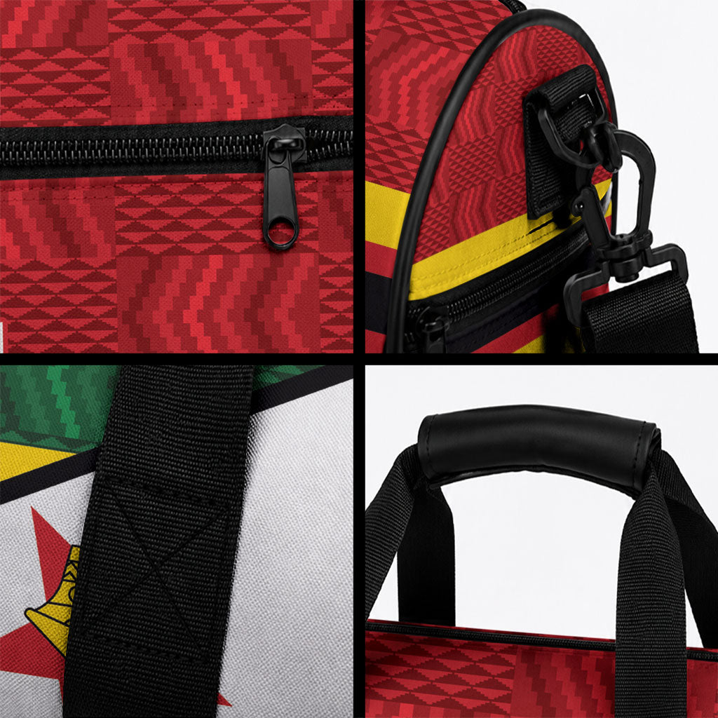 Custom Africa Cricket Zimbabwe Duffle Bag Zimbabwean Pattern Flag Motif