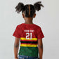 Custom Africa Cricket Zimbabwe Kid T shirt Zimbabwean Pattern Flag Motif - African Pride