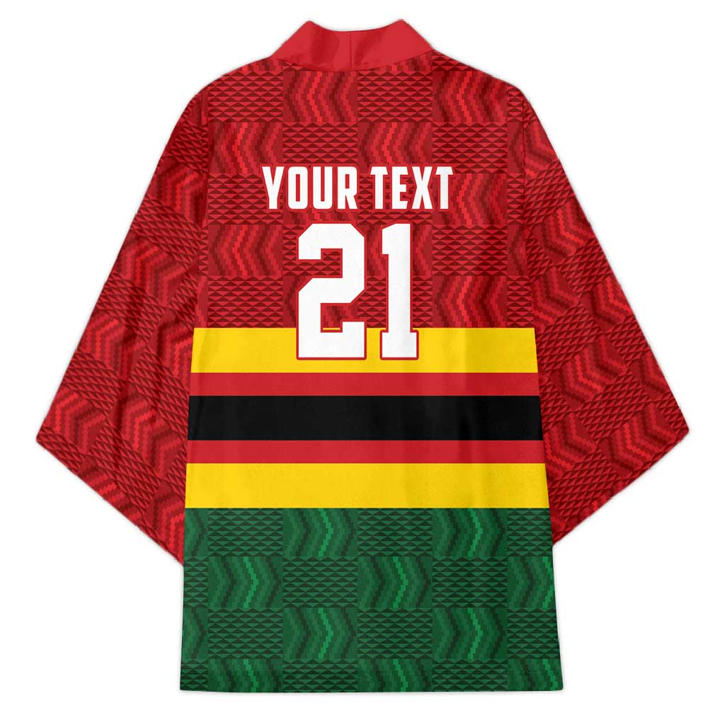 Custom Africa Cricket Zimbabwe Kimono Zimbabwean Pattern Flag Motif