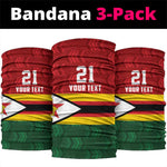 Custom Africa Cricket Zimbabwe Neck Gaiter Zimbabwean Pattern Flag Motif LT9