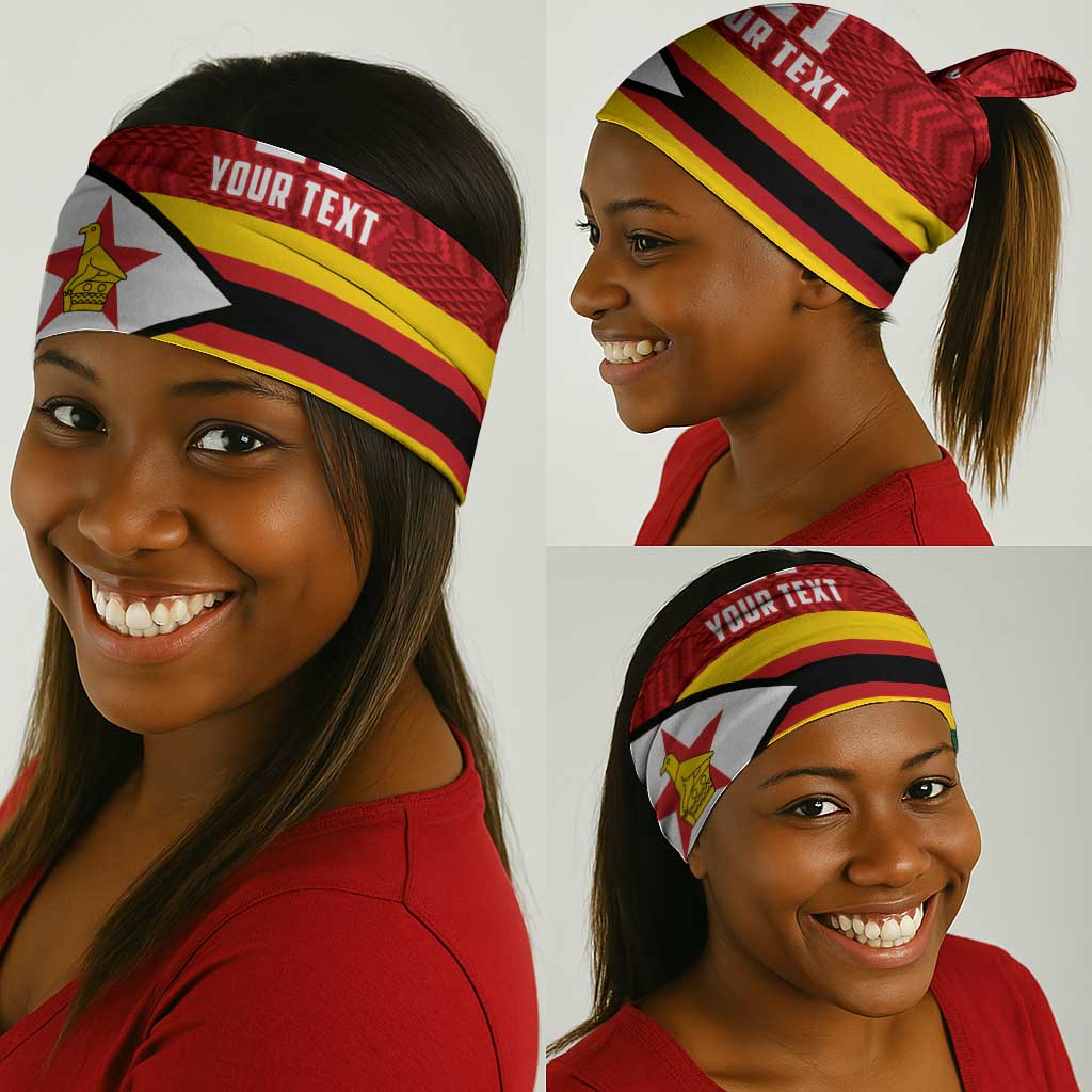 Custom Africa Cricket Zimbabwe Neck Gaiter Zimbabwean Pattern Flag Motif LT9