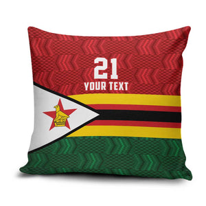 Custom Africa Cricket Zimbabwe Pillow Cover Zimbabwean Pattern Flag Motif