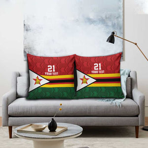 Custom Africa Cricket Zimbabwe Pillow Cover Zimbabwean Pattern Flag Motif
