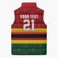 Custom Africa Cricket Zimbabwe Sleeveless Puffer Jacket Zimbabwean Pattern Flag Motif
