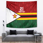 Custom Africa Cricket Zimbabwe Tapestry Zimbabwean Pattern Flag Motif - African Pride