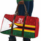 Custom Africa Cricket Zimbabwe Travel Bag Zimbabwean Pattern Flag Motif