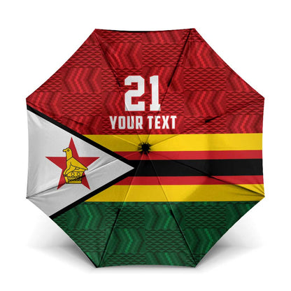 Custom Africa Cricket Zimbabwe Umbrella Zimbabwean Pattern Flag Motif