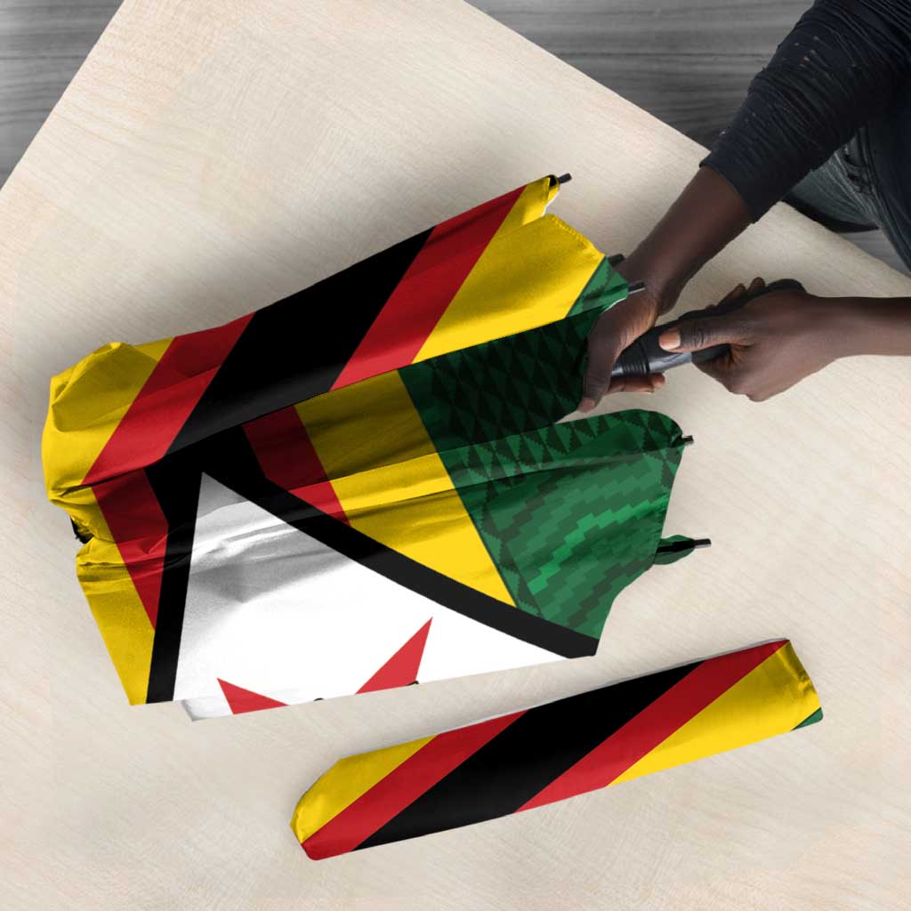 Custom Africa Cricket Zimbabwe Umbrella Zimbabwean Pattern Flag Motif