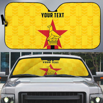 Custom Africa Football Zimbabwe Auto Sun Shade The Warriors Zimbabwe Bird