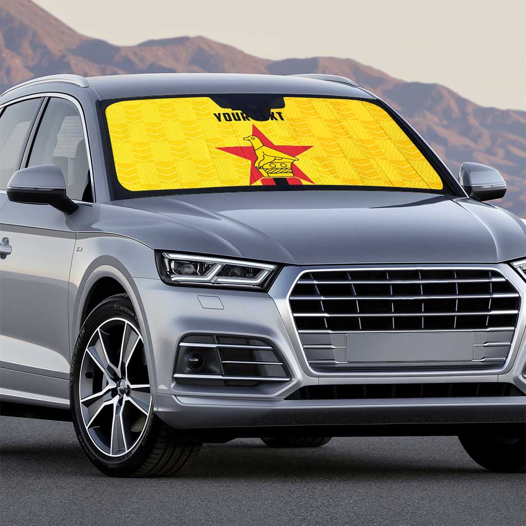 Custom Africa Football Zimbabwe Auto Sun Shade The Warriors Zimbabwe Bird