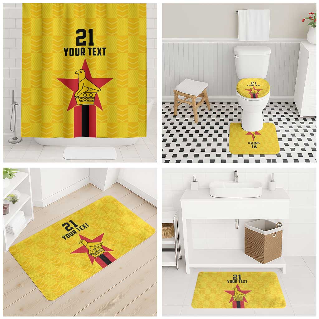 Custom Africa Football Zimbabwe Bathroom Set The Warriors Zimbabwe Bird